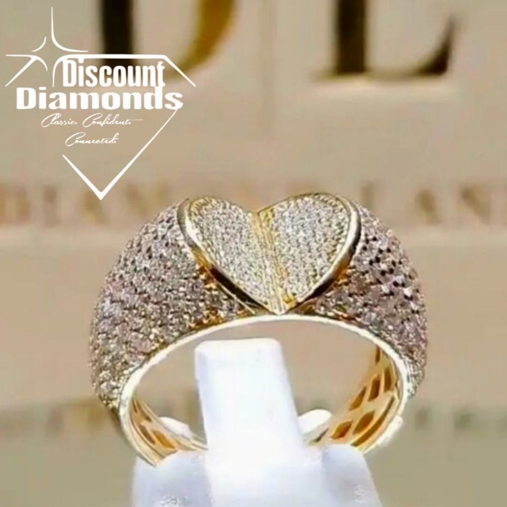 Clear White Baguette Diamond Cocktail Ring 14K Gold on 925 Sterling Silver